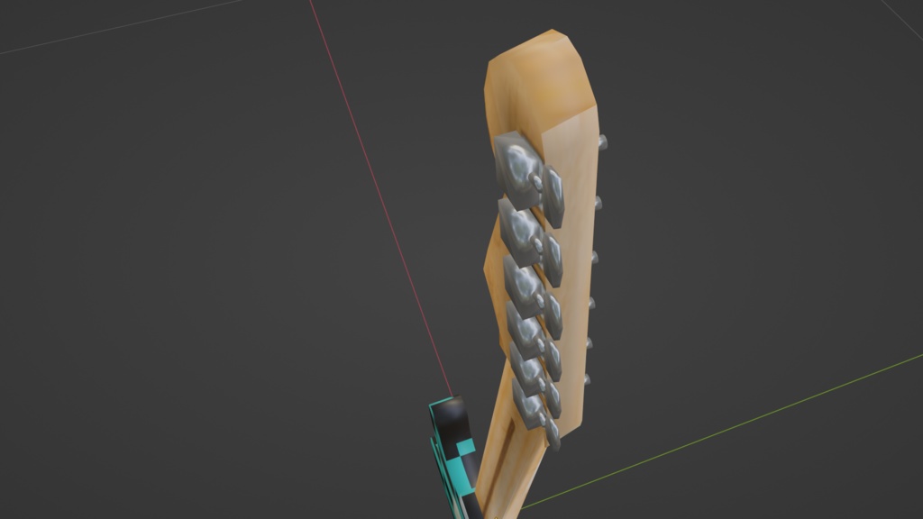【3D小道具】エレキギター(ローポリ)市松