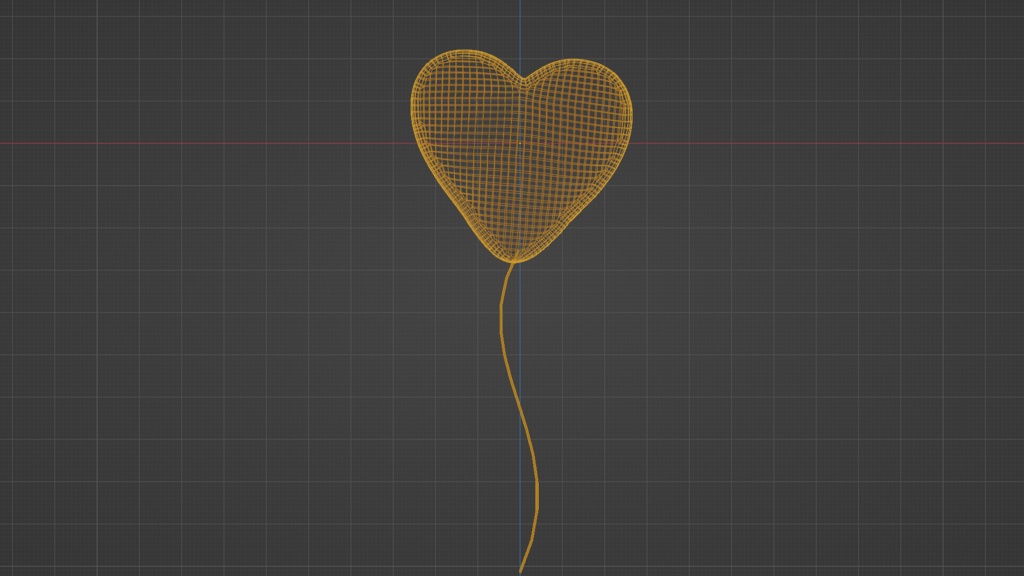 【3D小道具】ハート型の風船