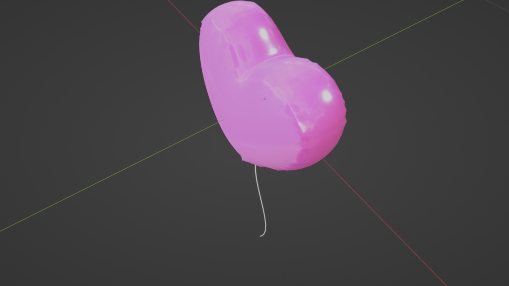 【3D小道具】ハート型の風船