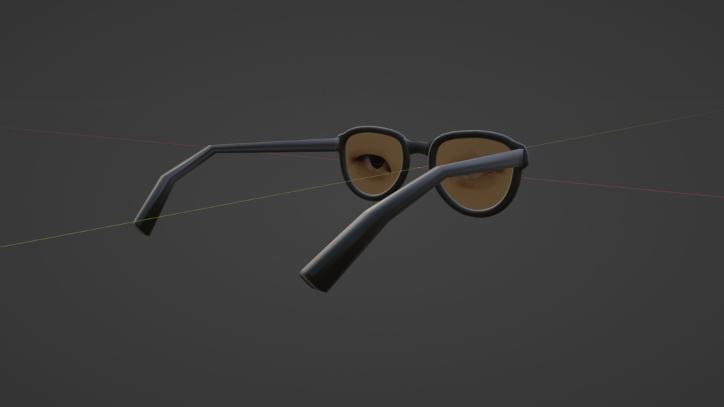 【3D小道具】目のメガネ