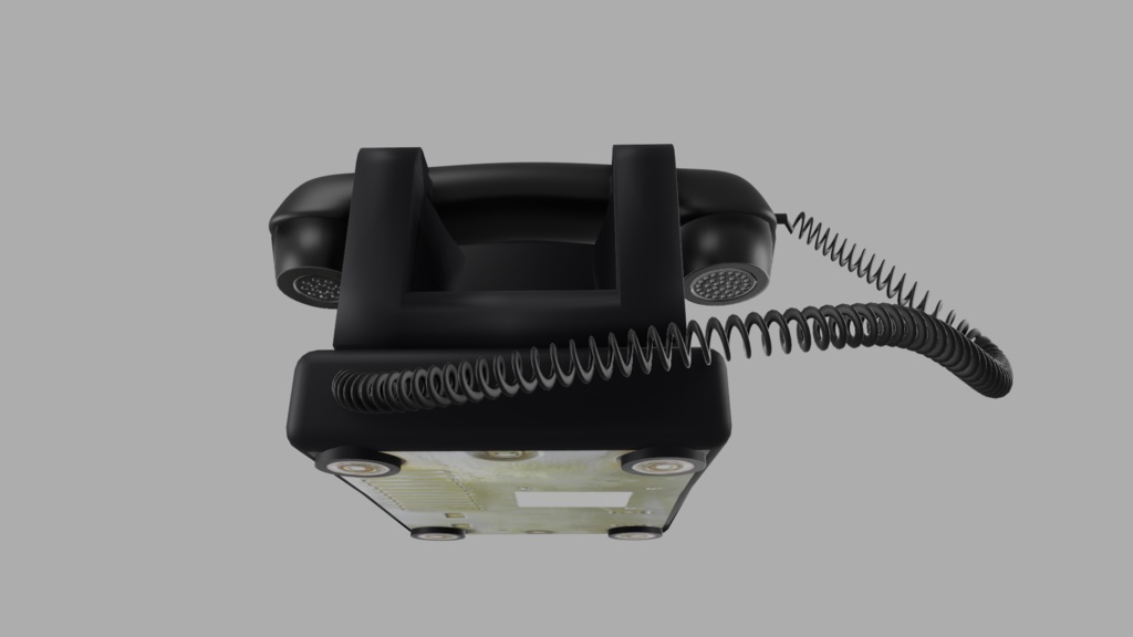 【3D小道具】昭和・黒電話