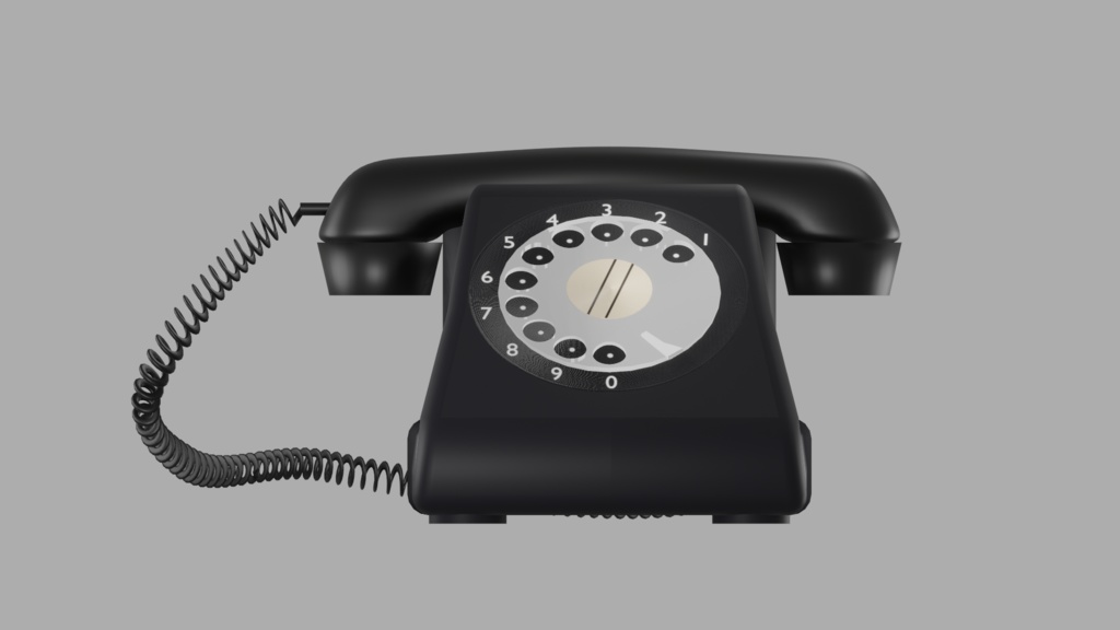 【3D小道具】昭和・黒電話