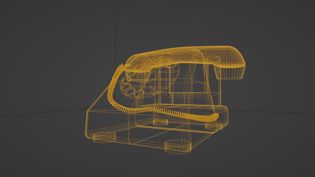 【3D小道具】昭和・黒電話