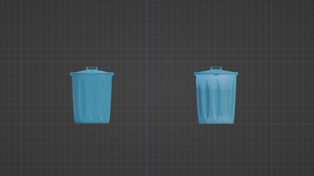 【3D小道具】日本伝統ポリゴミ箱