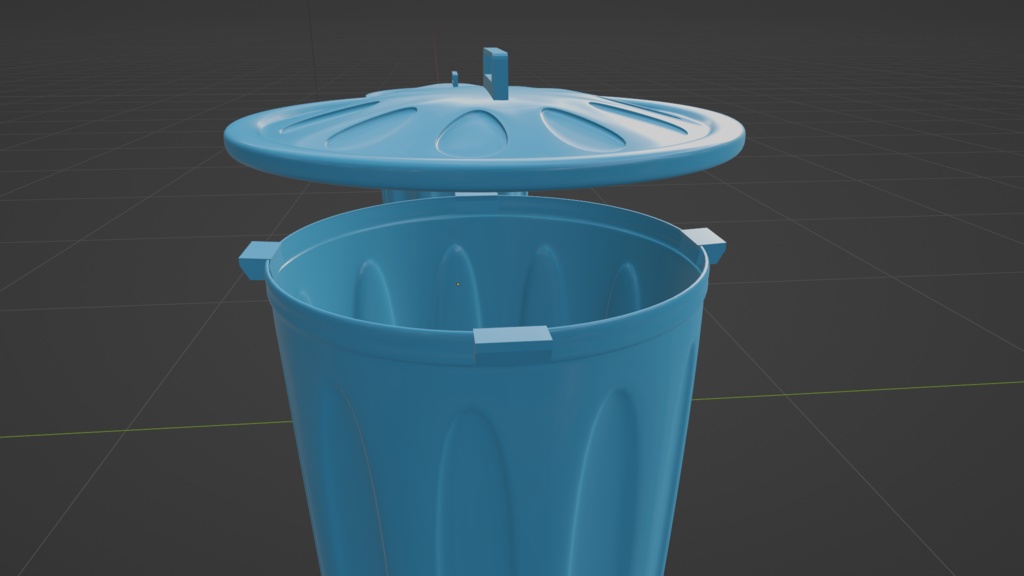 【3D小道具】日本伝統ポリゴミ箱