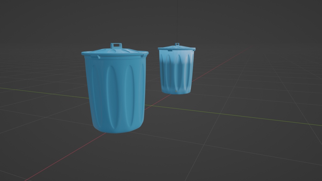 【3D小道具】日本伝統ポリゴミ箱