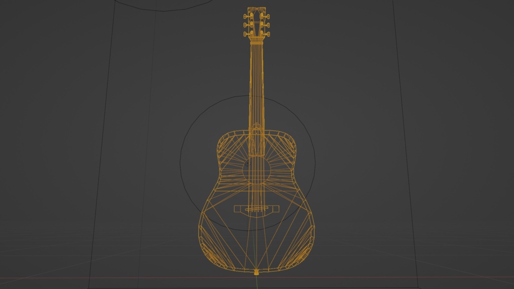 【3D小道具】アコギ(ローポリ)白(Unityパッケージ、FBX、Blender、)