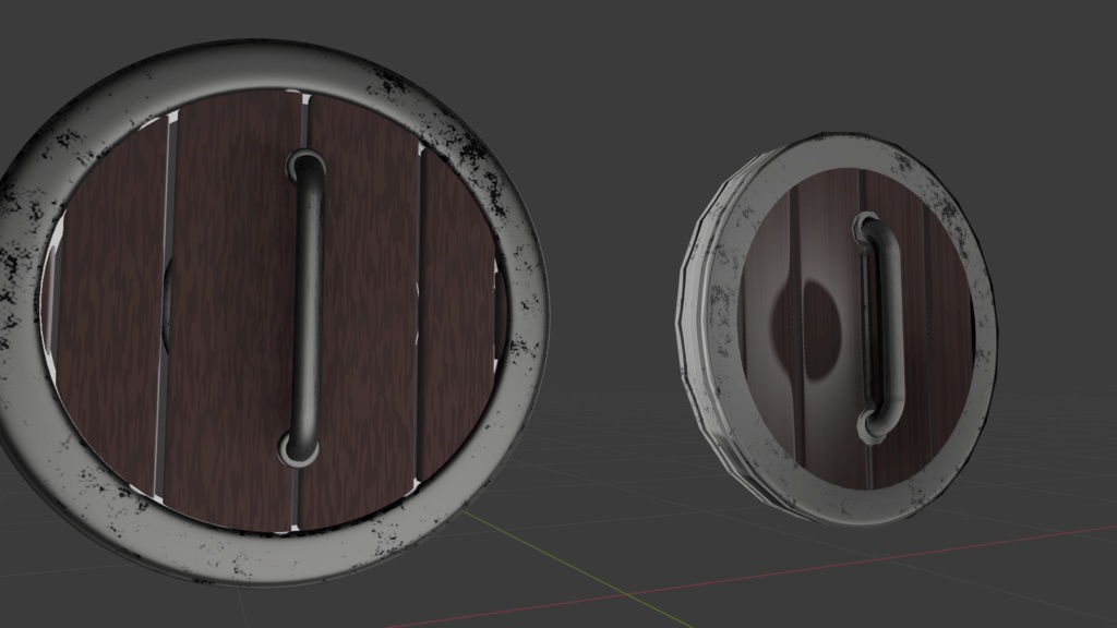 【3D小道具】中世の盾 ローポリ