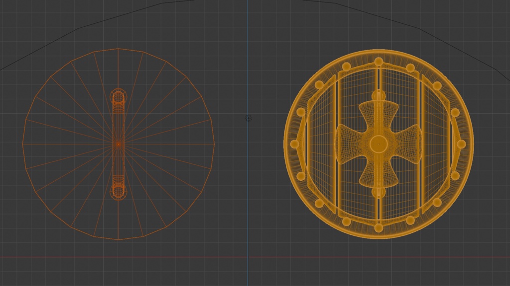 【3D小道具】中世の盾 ローポリ