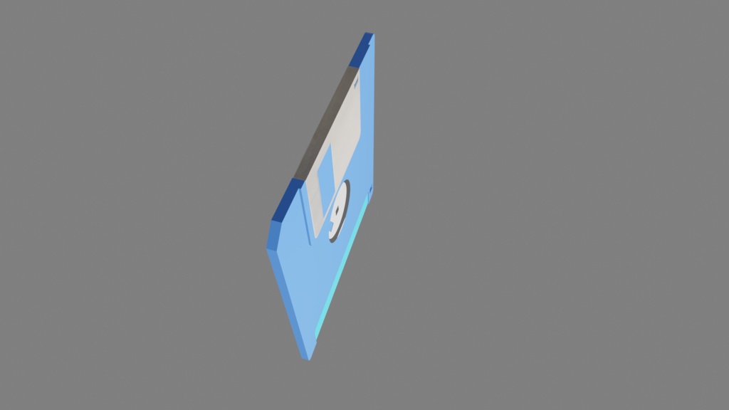 【3D小道具】3.5インチフロッピーディスク