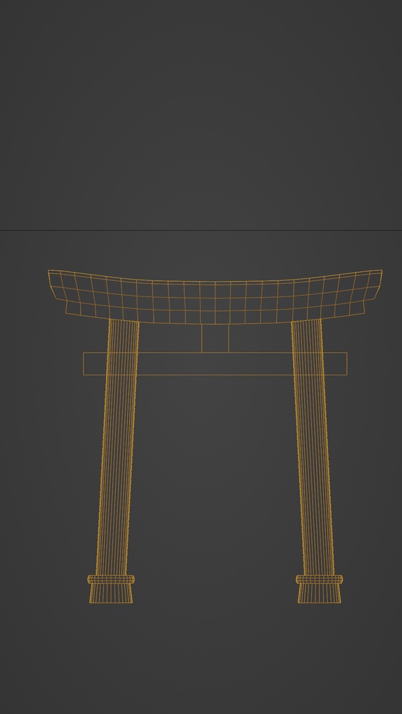 【3D小道具】鳥居 ローポリ