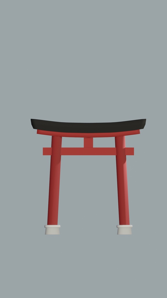 【3D小道具】鳥居 ローポリ