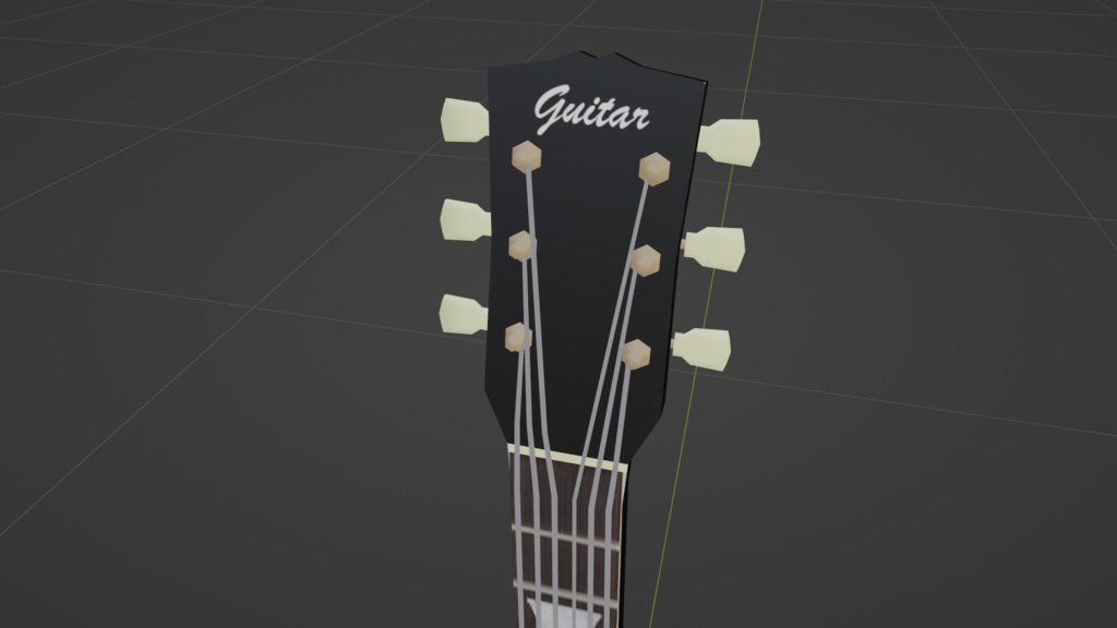 【3D小道具】エレキギターLタイプ(ローポリ)