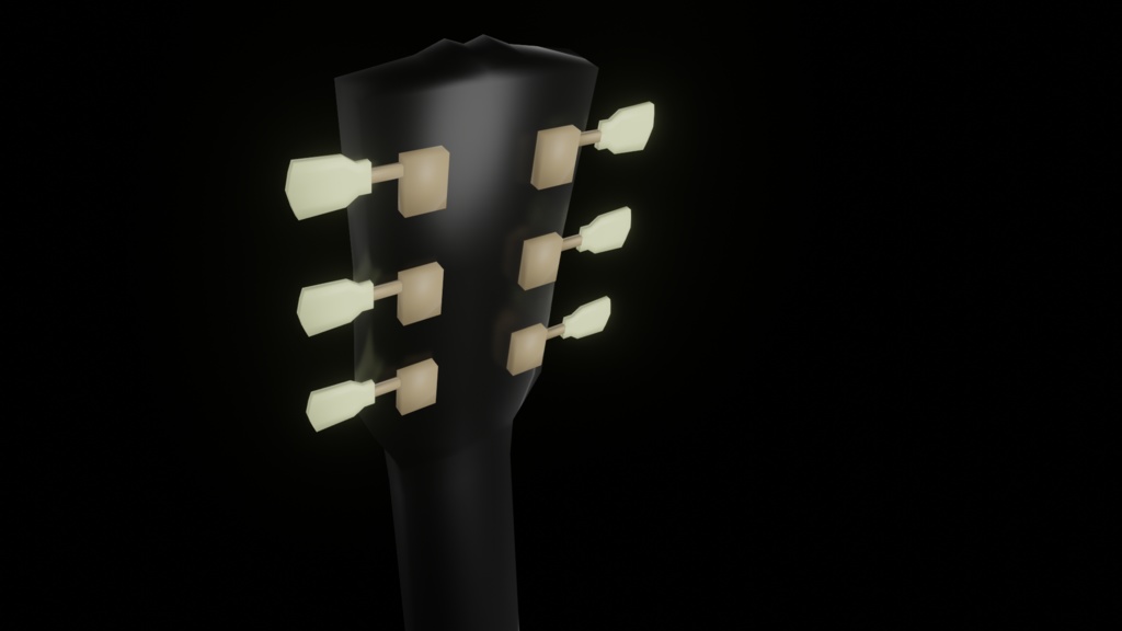 【3D小道具】エレキギターLタイプ(ローポリ)