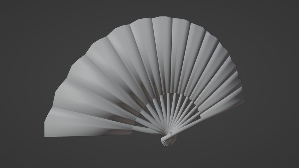 【3D小道具】ニッポン扇子(ローポリ シェイプキーで開閉)