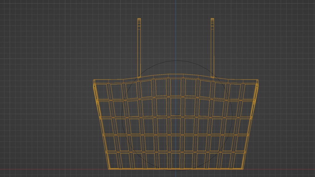 【3D小道具】買い物かご ローポリ