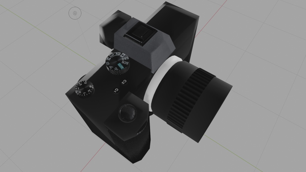【3D小道具】一眼レフカメラ ローポリ