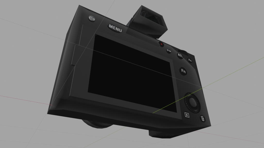 【3D小道具】一眼レフカメラ ローポリ