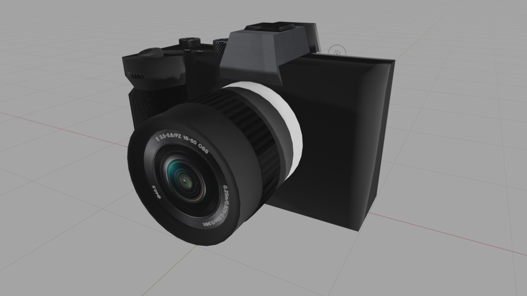 【3D小道具】一眼レフカメラ ローポリ