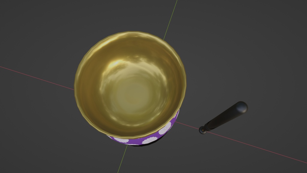 【3D小道具】おりんとりん棒セット(仏具)