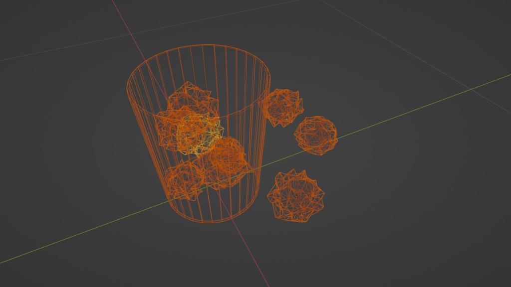 【3D小道具】ゴミ箱と紙くずセット