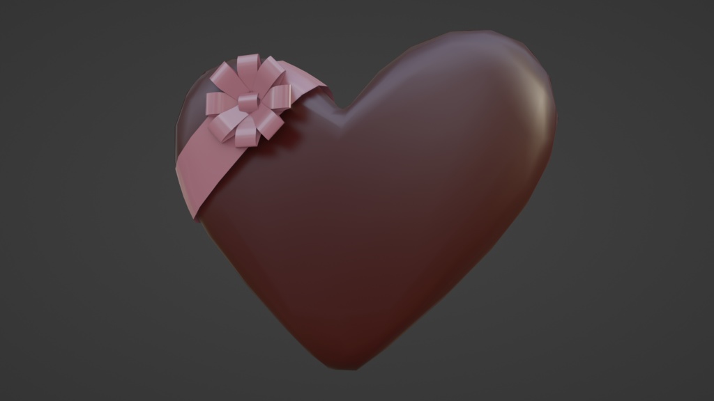 【3Ｄ小道具】ハートチョコ