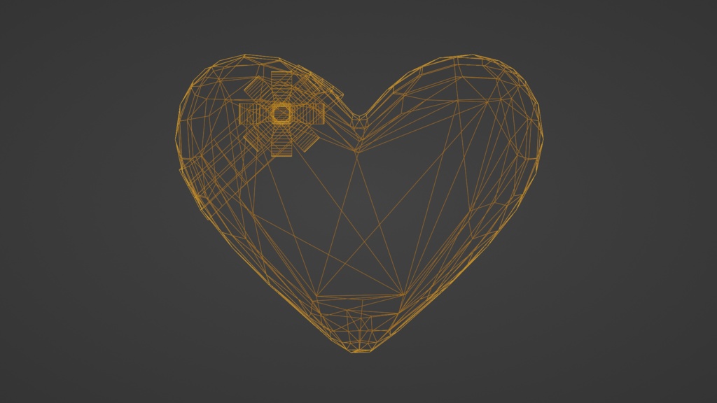 【3D小道具】ハートチョコ