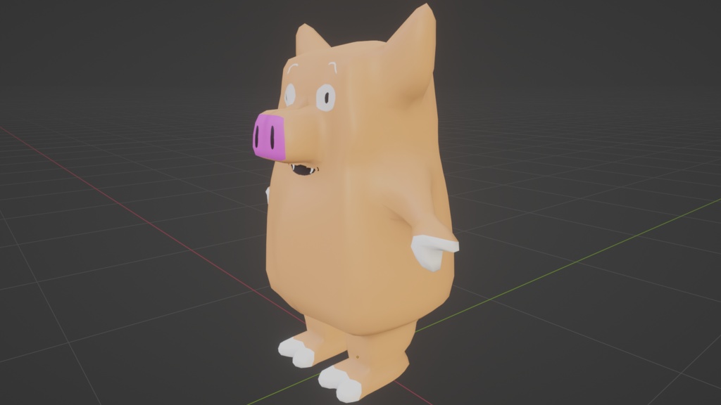 【3Dキャラクター】ぶたモン