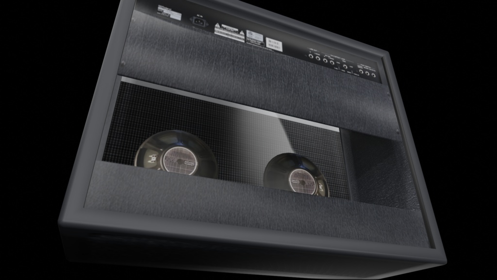 【3D小道具】ギターアンプ(ローポリ)