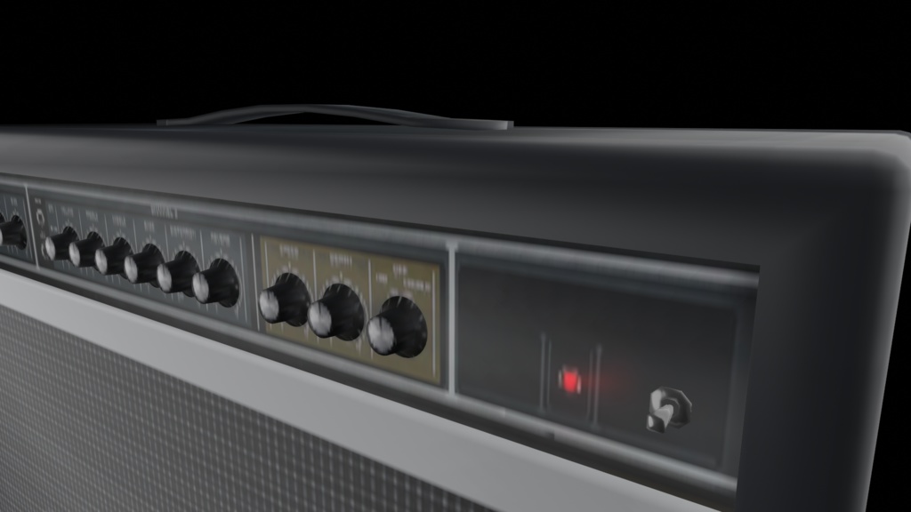 【3D小道具】ギターアンプ(ローポリ)