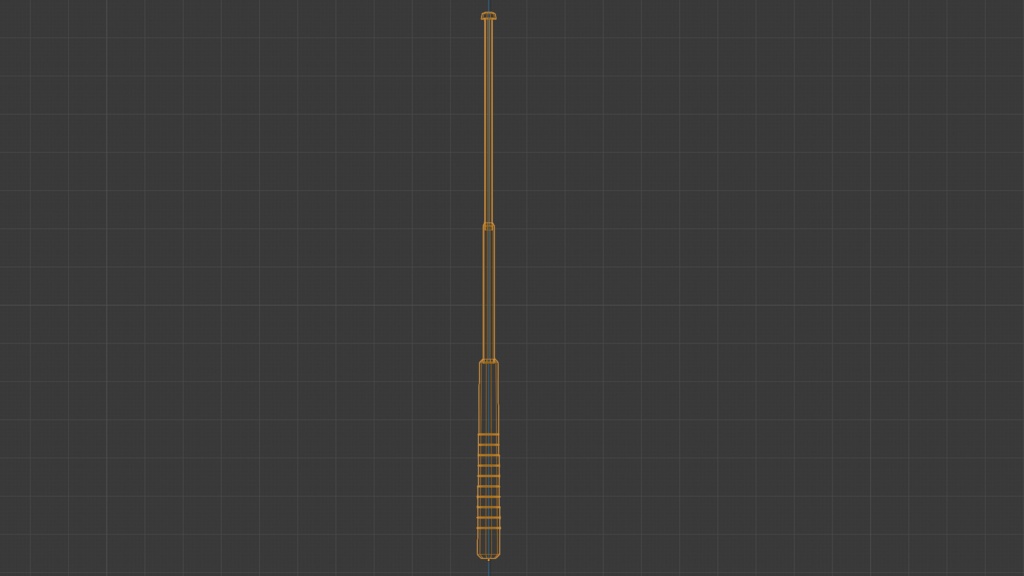 【3D小道具】警棒(低ポリ) 伸縮ギミック付き