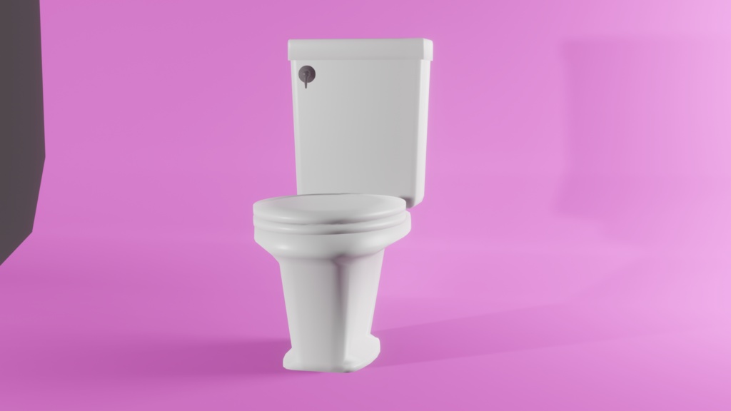 【3D小道具】洋式便器(低ポリ)