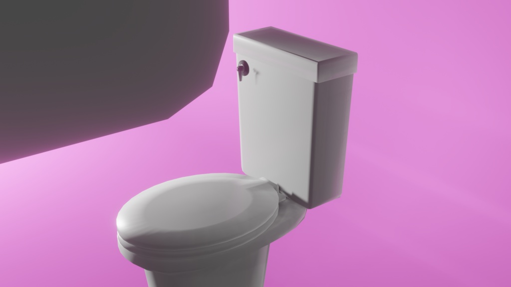【3D小道具】洋式便器(低ポリ)