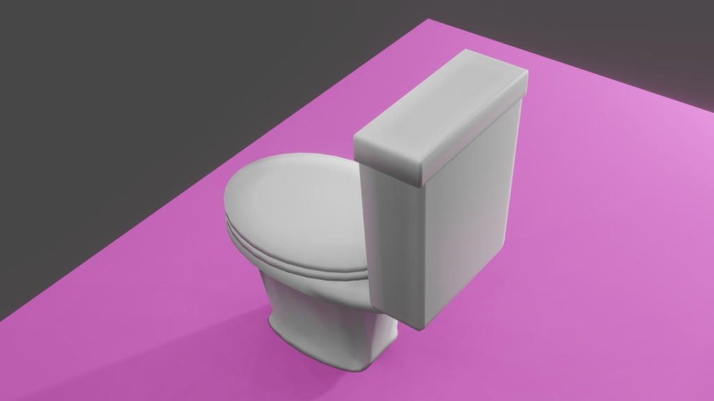【3D小道具】洋式便器(低ポリ)