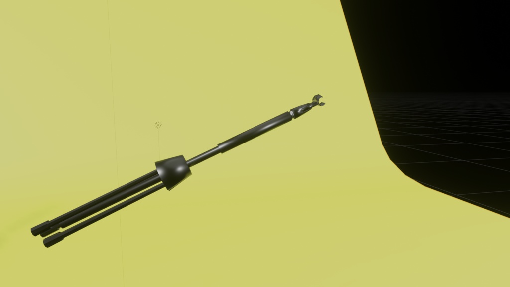 【3D小道具】マイクスタンドストレート(ローポリ、折り畳式)