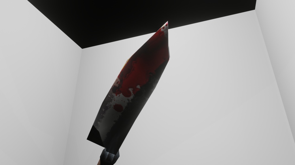 【3D小道具】使用感のある包丁‗ローポリ