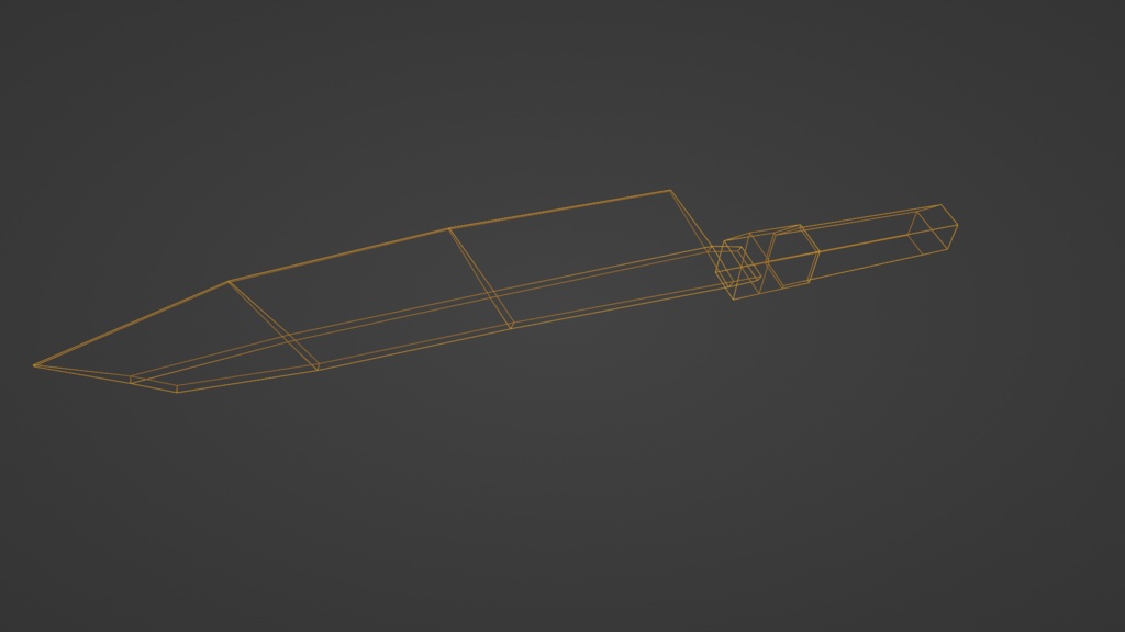 【3D小道具】使用感のある包丁‗ローポリ