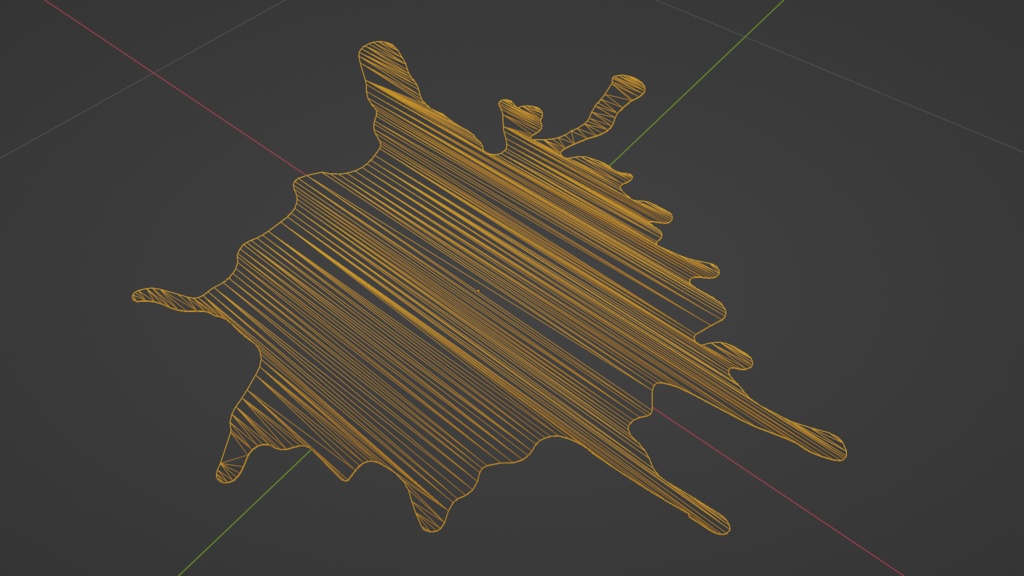 【3D小道具】床に広がる血液 シェイプキー付