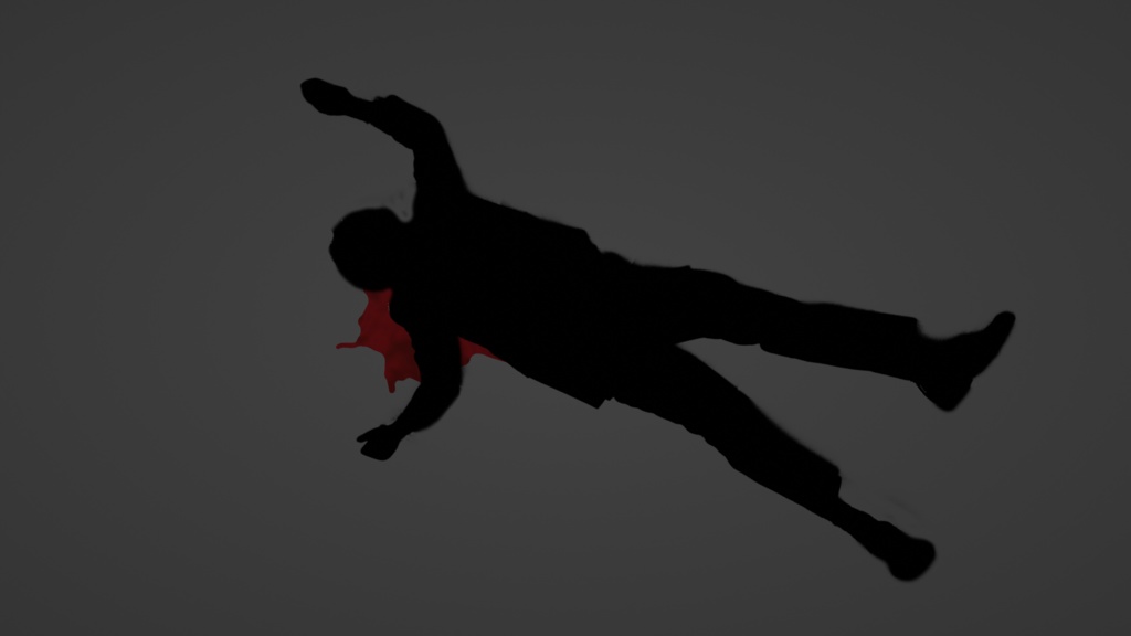 【3D小道具】床に広がる血液 シェイプキー付