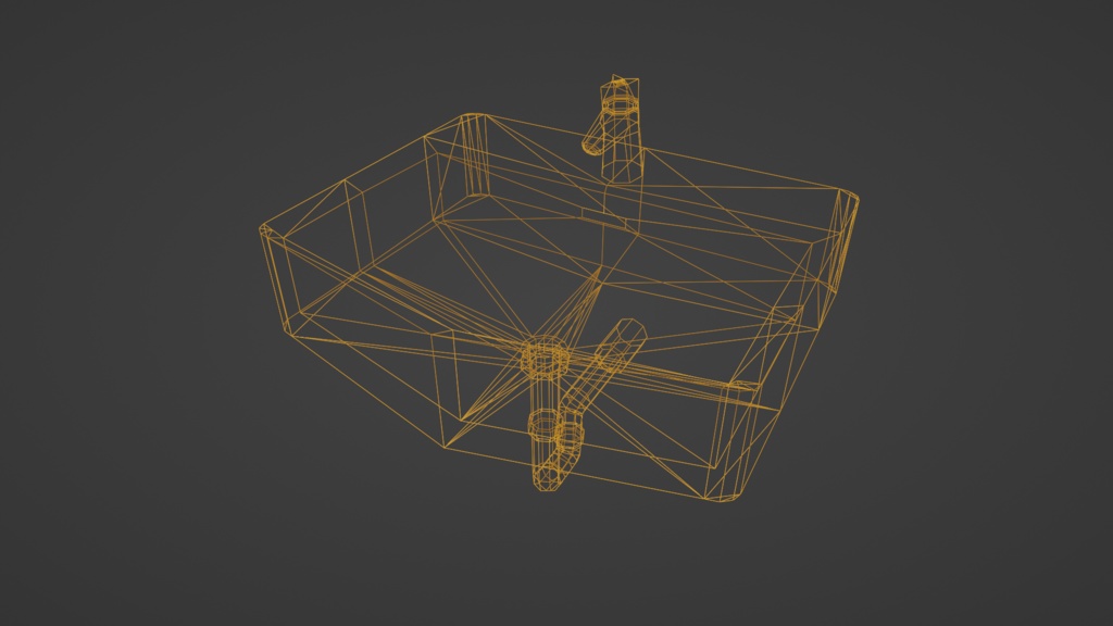 【3D小道具】洗面台 ローポリ