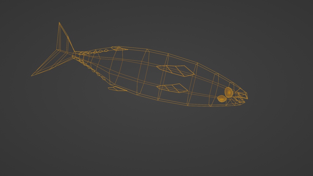 【3Dモデル】マグロ(ローポリ) びちびちシェイプキー付