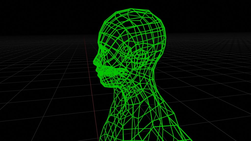 【3Dモデル】ワイヤーフレームマン