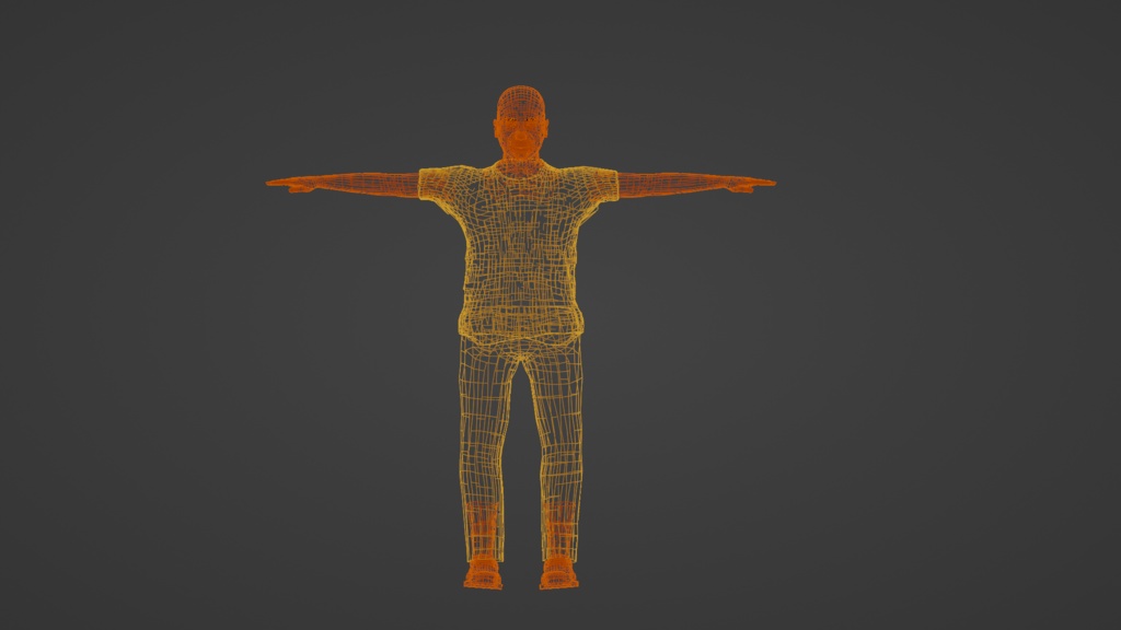 【3Dモデル】Tシャツ親父