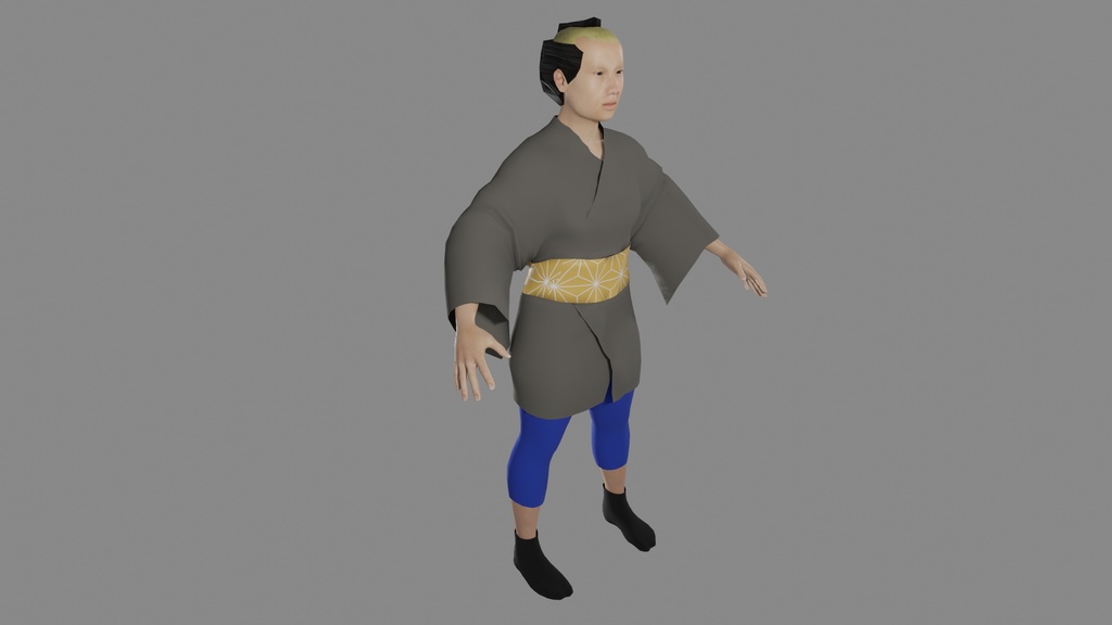【3Dキャラクター】江戸庶民