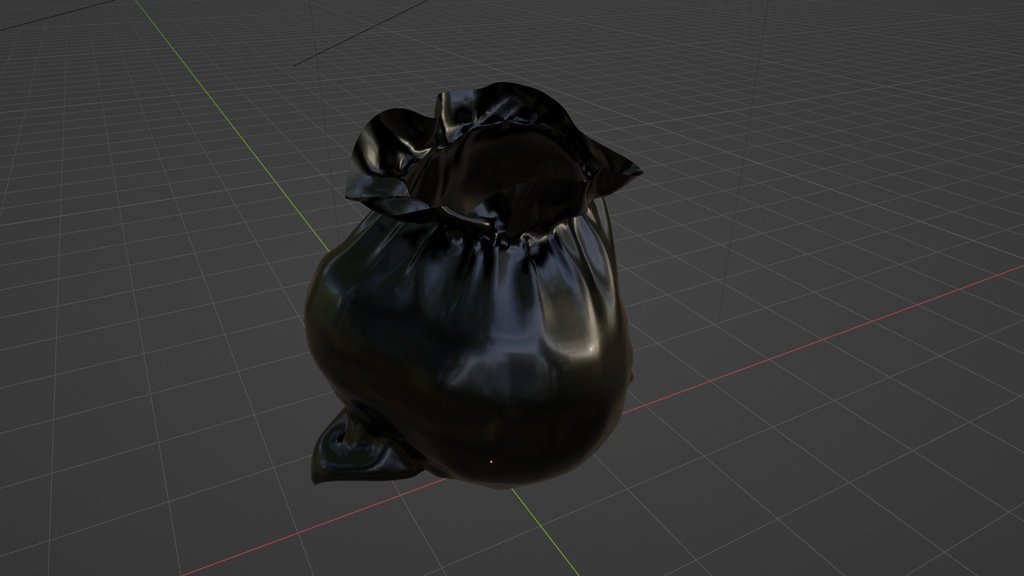 【3D小道具】ゴミ袋 開閉シェイプ付