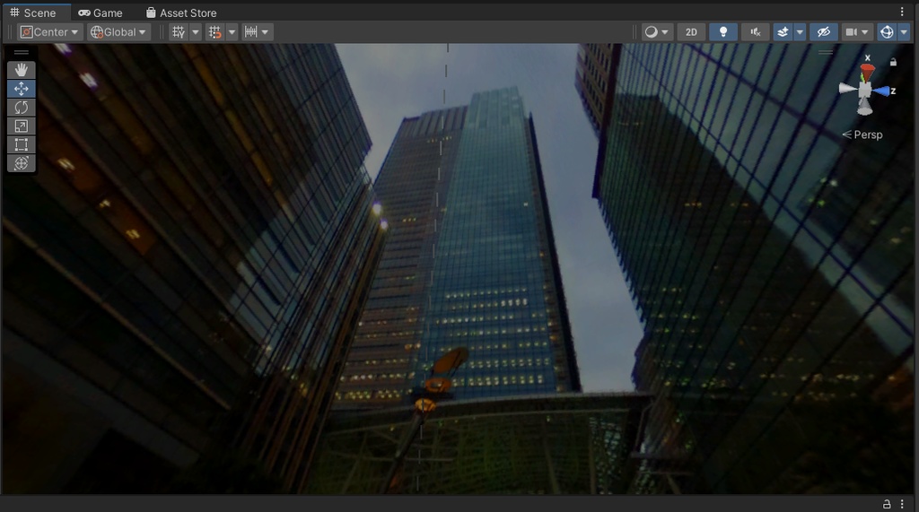 【3D環境・ワールド】誰もいない大都会の一角 360° Unityパッケージ Skybox