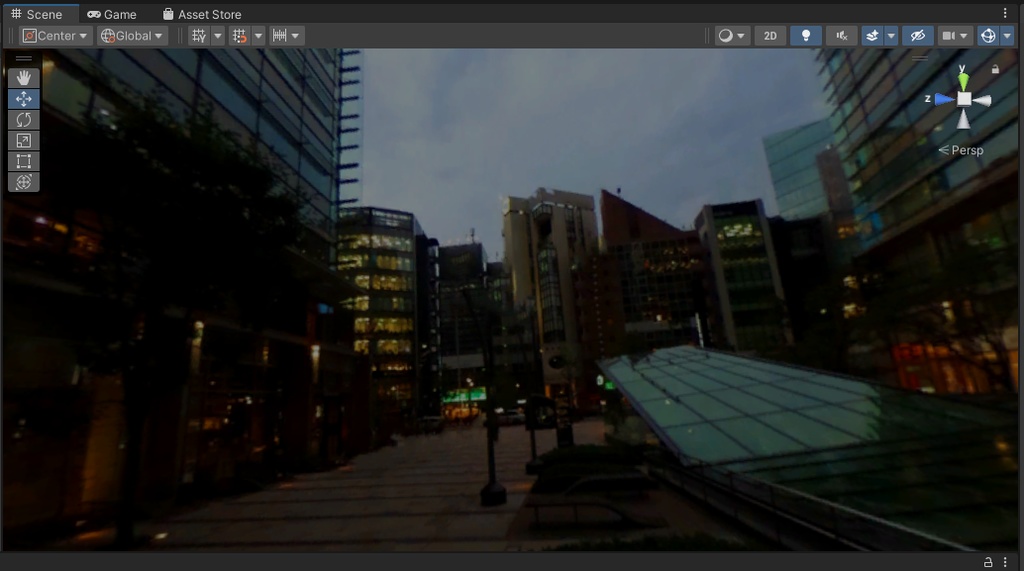 【3D環境・ワールド】誰もいない大都会の一角 360° Unityパッケージ Skybox