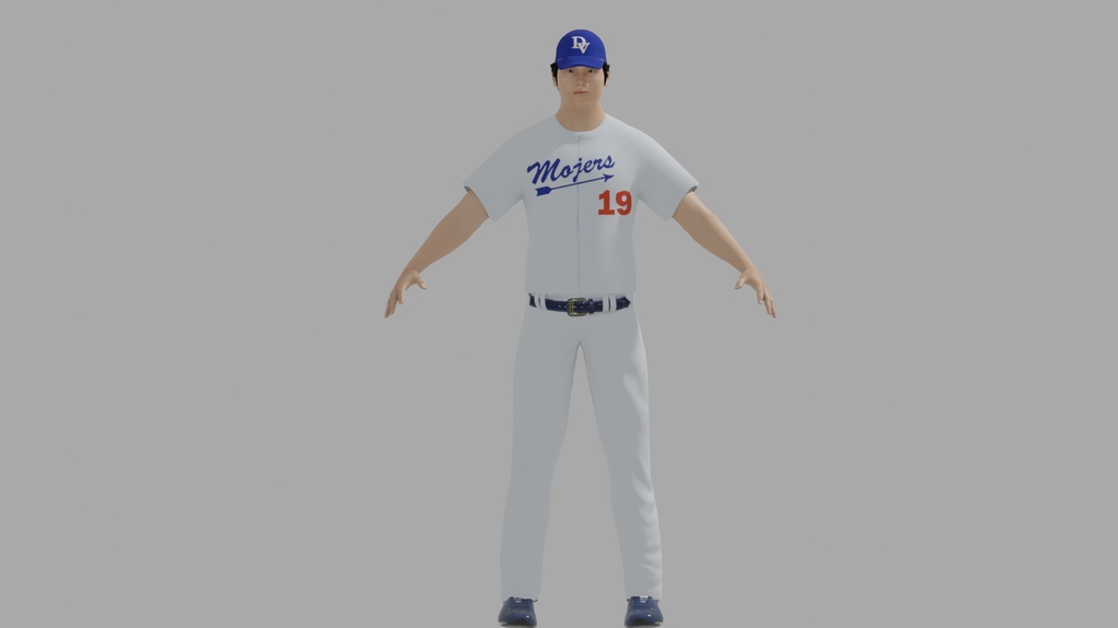 【3Dキャラクター】野球人間