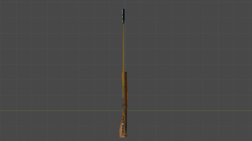 【3D小道具】ローポリ 5弦ベース(サイズ位置調整シェイプキー付ストラップ付属)