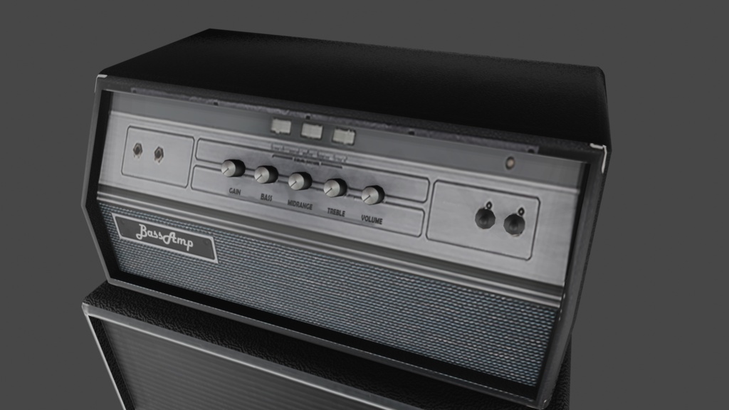 【3D小道具】ベースアンプセット
